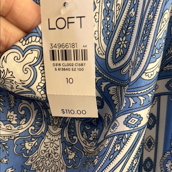 LOFT Blue and White Spaghetti Strap Maxi Sundress - Picture 4 of 12